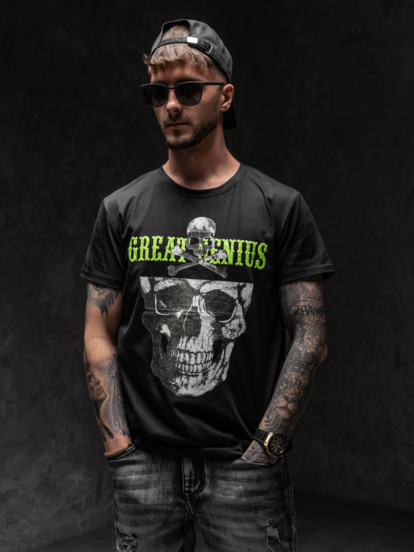 Men's Printed T-shirt Black Bolf Y70020