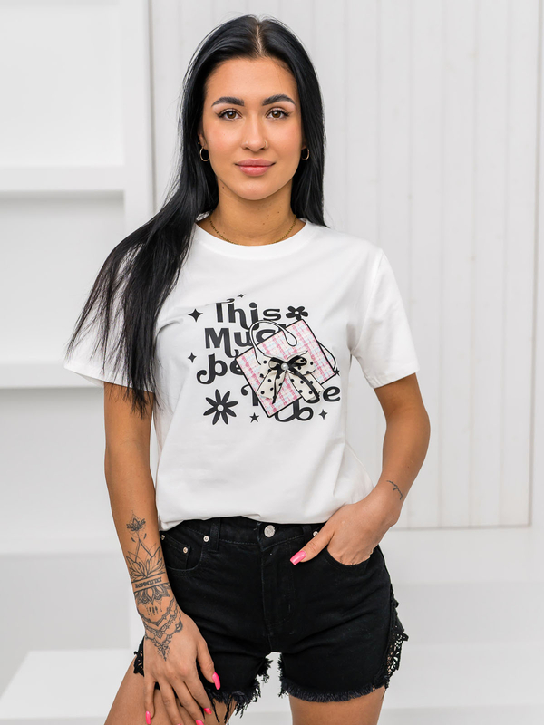 Women's Printed T-shirt White Bolf 97T2110