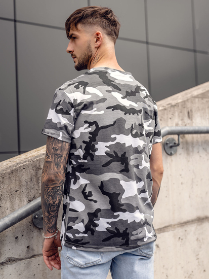 Men's Camo T-shirt Grey Bolf S807A1