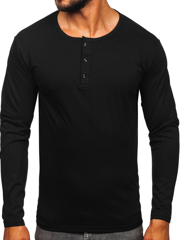 Men's Long Sleeve Top Black Bolf 1114
