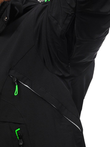 Men's Winter Ski Jacket Black-Green Bolf 1910