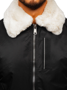 Men's Winter Pilot Jacket Black Bolf 1787