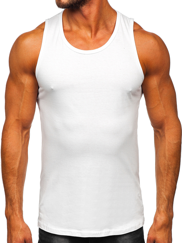 Men's Basic Tank Top White Bolf 1205-1