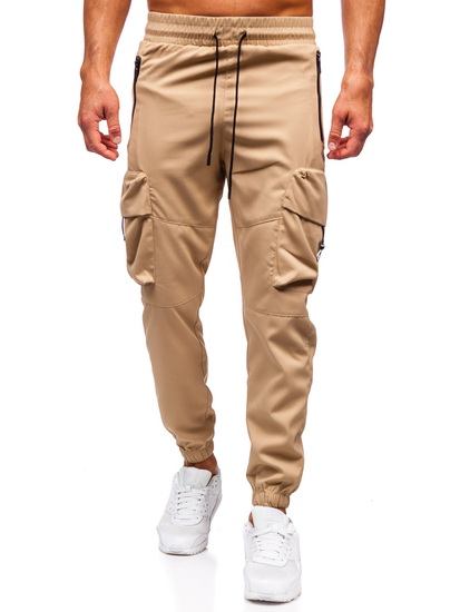 Men’s Cargo Joggers Beige Bolf HSS299