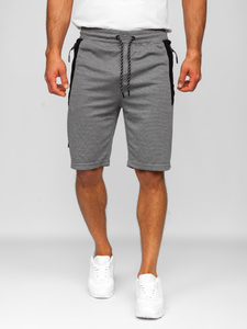 Men's Sweat Shorts Grey-Black Bolf Q3874