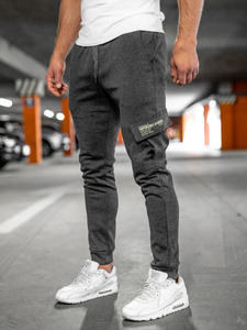 Men's Warm Cargo Sweatpants Graphite Bolf HW2173