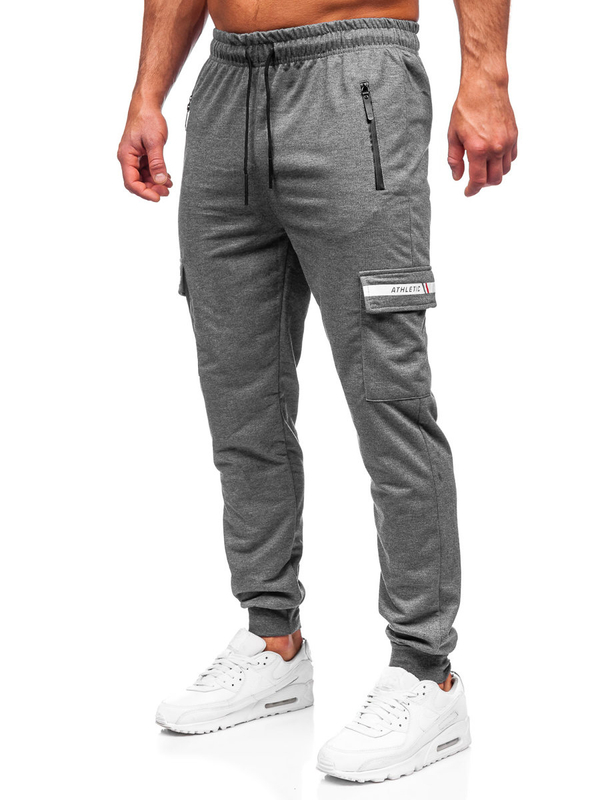 Men's Cargo Sweatpants Anthracite Bolf JX5063
