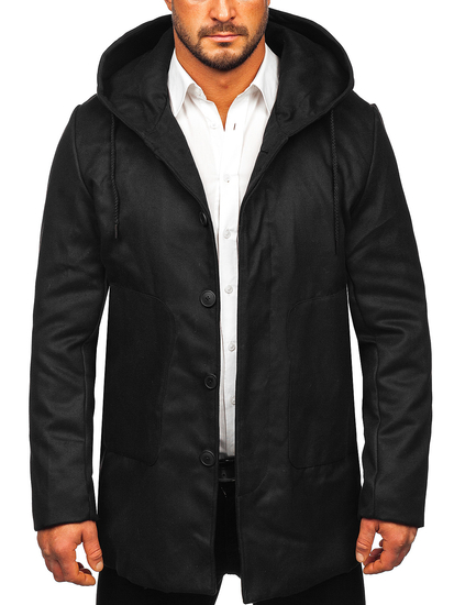Men's Winter Coat with Hood Black Bolf 79B3-197
