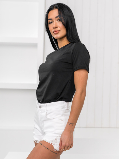 Women's Plain T-shirt Black Bolf SD211