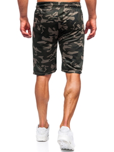 Men's Camo Shorts Dark Green Bolf JX873