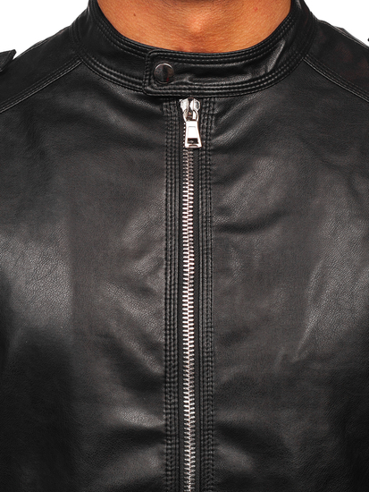 Men's Leather Jacket Black Bolf 11Z8020