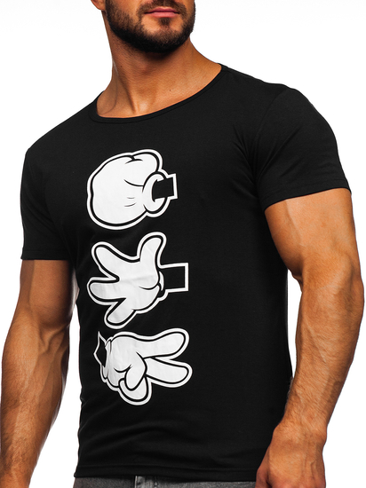 Men's Printed T-shirt Black Bolf KS1997