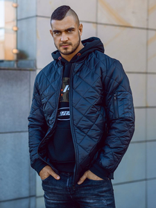 Men's Transitional Bomber Jacket Black Bolf AK76-A