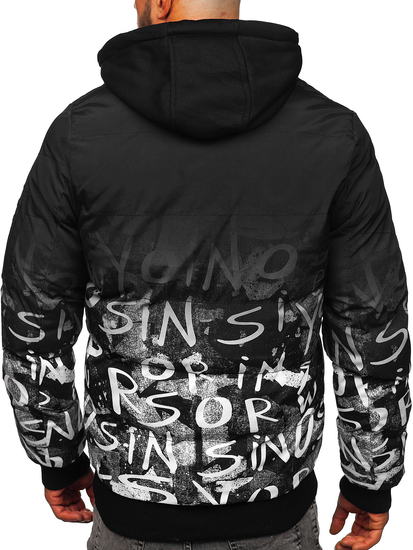 Men's Winter Quilted Jacket Black Bolf 27M8102