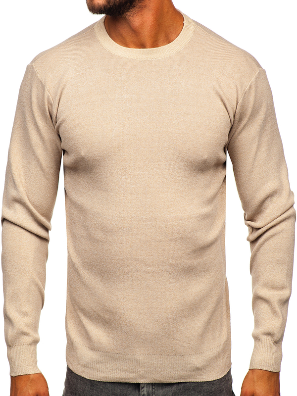 Men's Basic Sweater Beige Bolf S8502