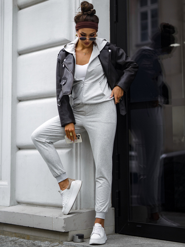 Women’s 2-Piece Sport Outfit z kapturem Heathered Bolf 821110