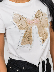 Women's Printed T-shirt White Bolf 96T612