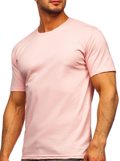 Men's Basic Cotton T-shirt Light Pink Bolf 192397