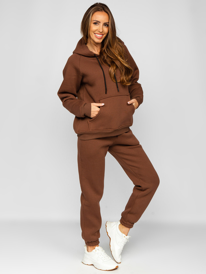 Women's 2-Piece Tracksuit Brown Bolf 5996