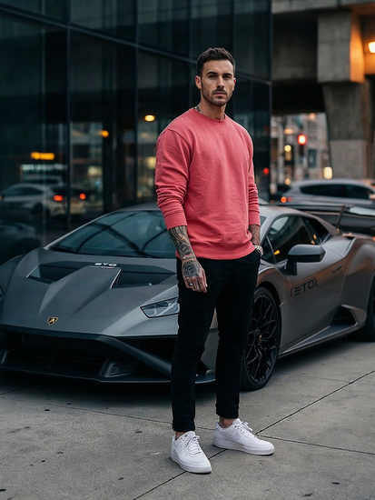 Men's Thick Sweatshirt Salmon Bolf 2001