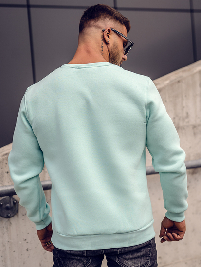 Men's Thick Sweatshirt Light Mint Bolf 2001A