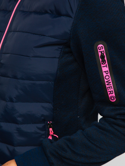 Women's Lightweight Jacket with hood Navy blue Bolf KSW4001A1