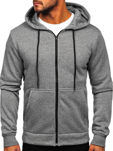 Men's Zip Hoodie Dark Grey Bolf HW2787