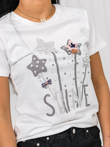 Women's Printed T-shirt White Bolf 96T620