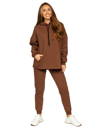 Women's 2-Piece Tracksuit Brown Bolf 8029