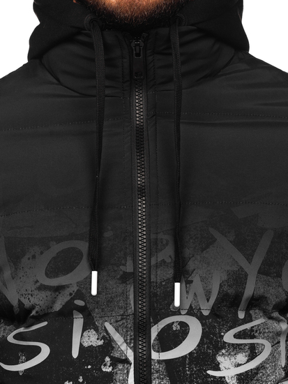 Men's Winter Quilted Jacket Black Bolf 27M8102