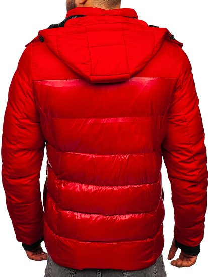 Men's Quilted Winter Jacket Red Bolf 99527