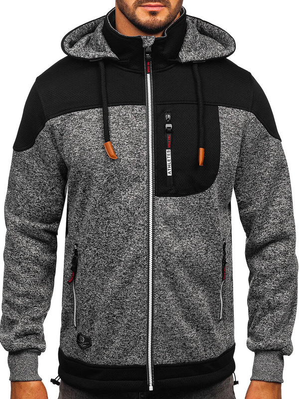 Men's Lightweight Jacket with hood Anthracite Bolf TC1268