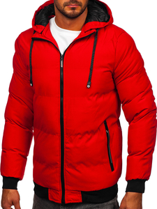 Men's Quilted Winter Jacket Red Bolf 5M3125