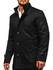 Men's Winter Coat with Stand Up Collar Black Bolf M3129