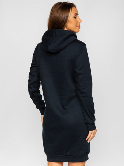 Women's Longline Hoodie Navy Blue Bolf YS10005-A