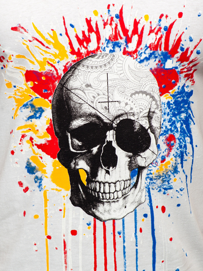 Men's Printed Boxer Tank Top White Bolf 14839