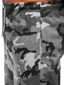 Men's Camo Shorts Grey Bolf 8K283