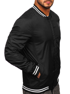 Men's Lightweight Bomber Jacket Black 8M98