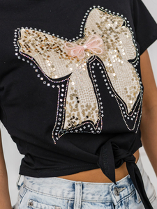 Women's Printed T-shirt Black Bolf 96T612