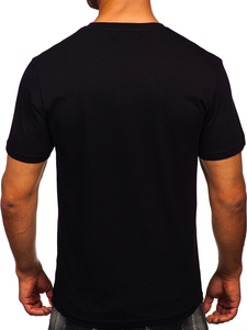 Men's Cotton Printed T-shirt Black Bolf MPO3559