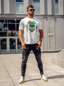 Men's Cotton Printed T-shirt White Bolf 192379A