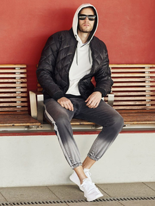 Men's Transitional Bomber Jacket Black Bolf AK76-A