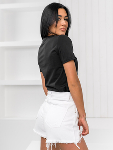 Women's Plain T-shirt Black Bolf SD211