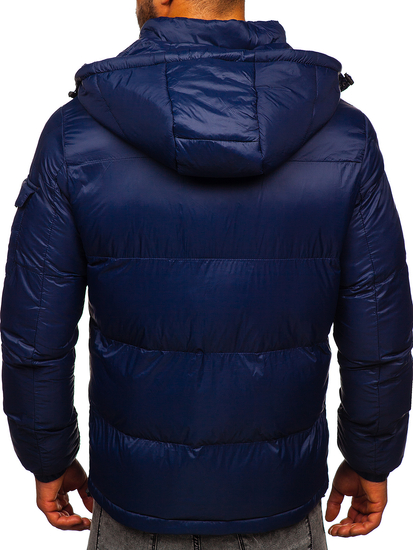 Men's Quilted Winter Jacket Navy Blue Bolf 1161