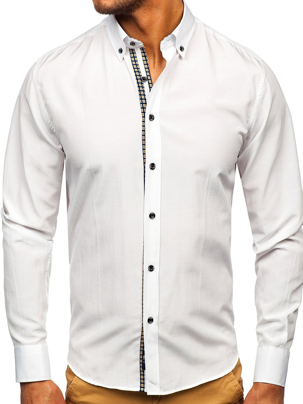 Men's Long Sleeve Shirt White Bolf 20715