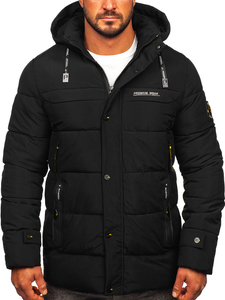 Men's Quilted Winter Jacket Black Bolf 22M58