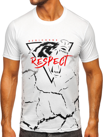 Men's Cotton Printed T-shirt White Bolf 5035