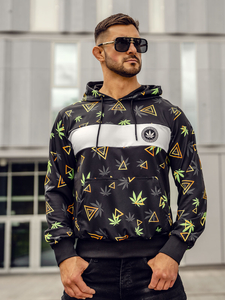 Men's Printed Hoodie Black Bolf HM631A