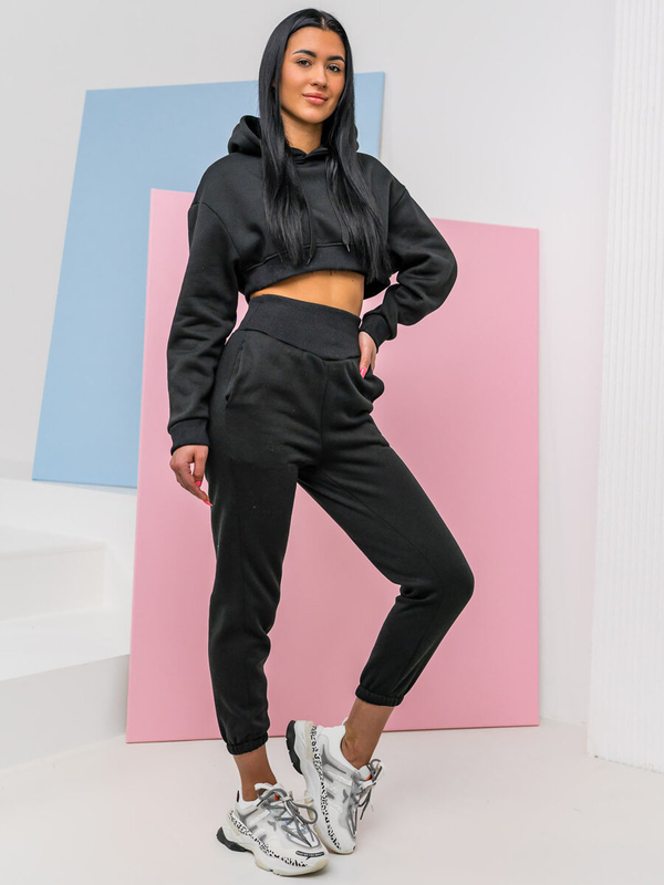 Women's 2-Piece Oversize Tracksuit Black Bolf 8C68