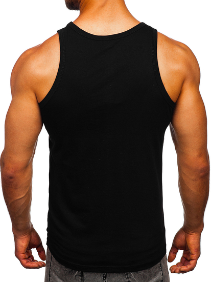 Men's Printed Boxer Tank Top Black Bolf 14831